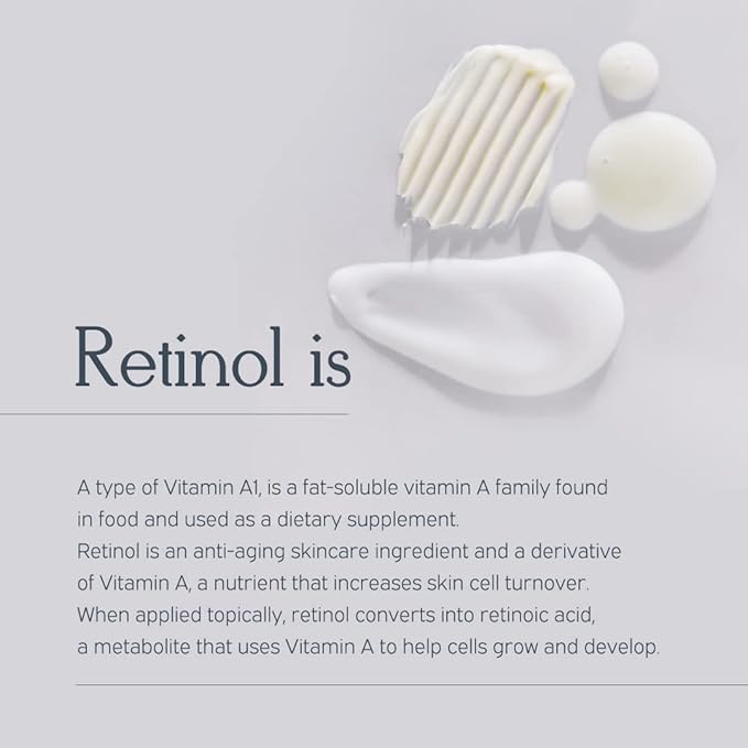 MIZON Retinol Youth 0.3% Retinol Cream with Shea Butter, Peptides, Niacinamide, Bakuchiol Korean Skincare for Fine Line Care (0.92 oz)