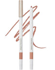 Heart Percent Dote On Mood Lip Pencil Slim, Defines and Fills Creamy Lip Liner Retractable Lipstick Pencil with Built-In Sharpener, B1. Rose Brown