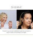 Sigma Beauty Spectrum Color-Correcting Duo – Color Correcting Cream for Concealing and Priming Skin, 2in1 Makeup Set with Buildable, Customizable Shades for all Skin Types (Light to Medium)
