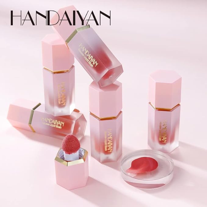 AKARY Soft Cream Blush Makeup, Velvet Mousse Liquid 06 Chocolate