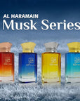 Al Haramain Musk Collection - Cologne for Men - Long Lasting Woody Floral Musk Fragrance with Notes of Lemon, Jasmine, Rose, Musk, Sandalwood, Cedar, Patchouli - Arabic Eau de Parfum - 3.4oz EDP Spray