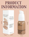2Pcs Matte Liquid Full Coverage Foundation, Flawless Soft of 2)