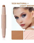 Cream Contour Sticks,Shades with Highlighter & Bronzer,Non-greasy and