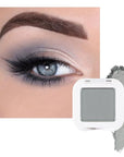 evpct Matte Grey Eyeshadow Singles, Smoky Gray Grey Dusty blue Cream Single Matte Eye Shadow Palette Makeup for Older Women, High Pigment Waterproof Monochrome Mini Eyeshadow Palette, sombra de ojos