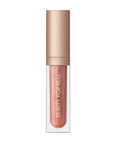 Beauty For Real Lip Gloss + Shine, Plumping High Shine Hydrating Gloss, Turned On, Sheer Lip Bite Nude, Light + Mirror, Cruelty Free, 0.15 fl oz