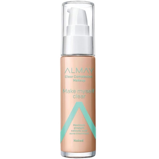 Almay Foundation, Acne Face Makeup with Salicylic Acid, Face 1 Oz