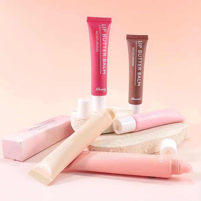 Summer Hydrating Lip Butter Balms Lip Gloss,Natural Vegan Lip Balm Tinted for Instant Moisture,Shine,Hydration Sheer-Tinted,Soothes & Softens Dry Lips,Bálsamo labial hidratante 01#Vanilla (0.5 Fl Oz)