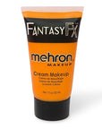 Mehron Makeup Fantasy FX Cream Makeup | Water Based | Halloween | Orange Face & Body Paint For Adults 1 fl oz (30ml) (ORANGE)