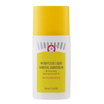 First Aid Beauty Weightless Liquid Mineral Sunscreen with Zinc Oxide SPF 30 – Luxuriously Light for Everyday Use – 1.5 oz