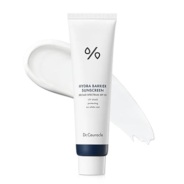Dr.Ceuracle Hydra Barrier Mineral Sunscreen Broad Spectrum SPF 50 - Korean Sunscreen with Zinc Oxide and Hyaluronic Acid, Dewy Glow (50 ml / 1.69 fl. oz.)