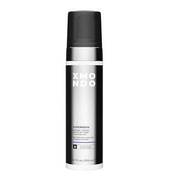 XMONDO Hair Supernova Blonde Toning Leave-In Foam, Vegan Formula Hair Toner Foam for Reducing Brassy and Yellow Tones on Blonde, Highlighted, and Gray Hair Colors, 6.7 Fl. Oz