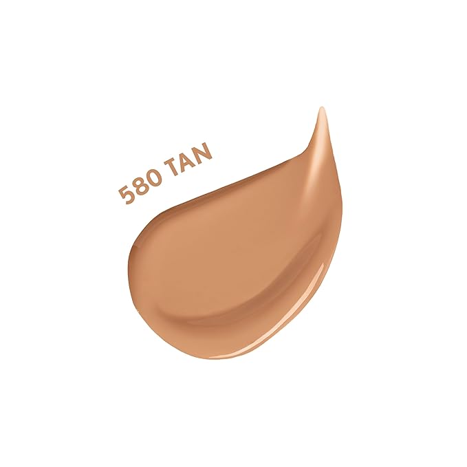 COVERGIRL Clean Fresh Nourishing Skin Tint, 580 Tan, Liquid Foundation, Dewy Finish, Infused with Coconut & Aloe, Vegan Formula