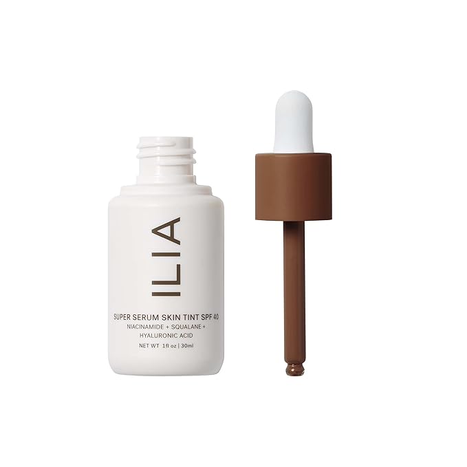 ILIA - Super Serum Skin Tint SPF 40 | Non-Comedogenic, Vegan, LIghtweight to Help Against Blue Light, + Pollution while Hydrating, Smoothing, + Refining (Pavones ST16, 1 fl oz | 30 ml)