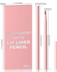 evpct 6Pcs Retractable Lip Liner Pencils Set Pack for Shaping & Sculpting Lips, Ruby Mauve Red Rose Nude Pink Plum Purple Taupe Brown Creamy Matte Gel Lip Liner Lipliners Pencil delineador de labios