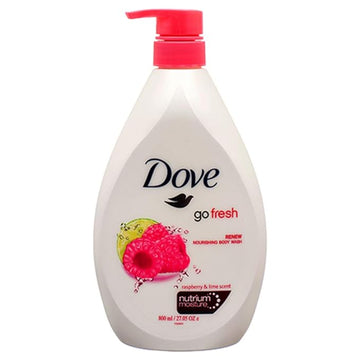 Dove, Body Wash, Go Fresh, Renew Raspberry & Lime W/Pump - 800 ML