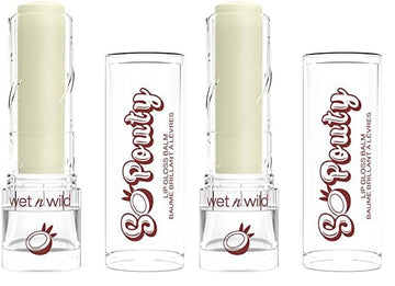 wet n wild Perfect Pout So Pouty Shine Tinted Lip Balm Coconut Flavored, Hyaluronic Acid, Vegan Collagen, Moisturizing For Dry Lip Care, Clear (Pack of 2)