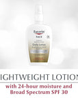 Eucerin Daily Protection Face Lotion with Broad Spectrum SPF 30 Sunscreen, Face Sunscreen Moisturizes and Helps Protect Sensitive, Dry Skin, Fragrance Free, 4 Fl Oz (Packaging May Vary)