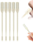 2025 New 2 in 1 Nasal Hair Cutter, Double Sided Nose Hair Knife Nostril Hair Remover Tool, Manual 360° Rotating Nose Hair Trimmer, Mini Noses Hair Remover Tool for Women and Men (Beige, 6 Pcs)