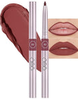 evpct Silky Smooth Lip Liner Pencil Retractable, Cherry Red Lip Liner Creamy Long-Lasting Formula for Precision Contouring Matte Velvet Pigmented Rich Lip Colors Crayon Lipstick 02