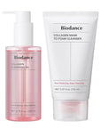 BIODANCE Collagen Cleansing Duo: 2-in-1 Pore Mask to Foam Cleanser & Gentle Cleansing Oil Set, Hydrating Facial Wash and Makeup Remover for Sensitive Skin, Korean Skin Care, Gifts for women, Skin Care