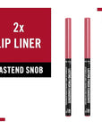 Rimmel Exaggerate Lip Liner, Eastend Snob, 2 Count (Pack of 1)