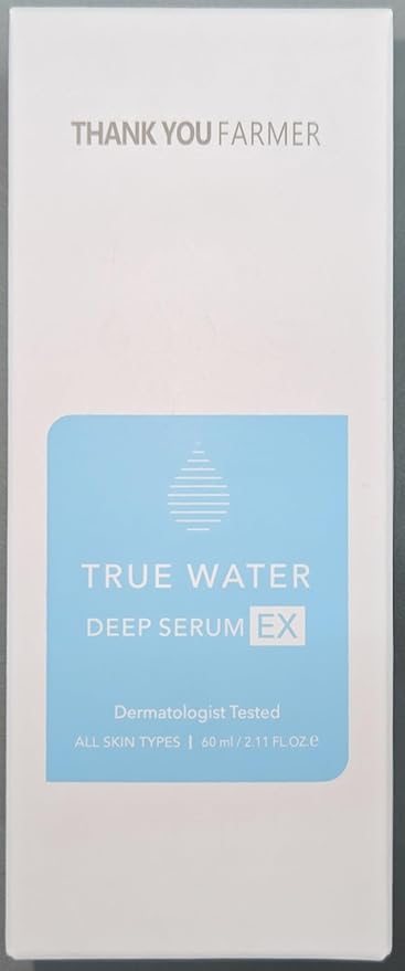 THANKYOU FARMER True Water Deep Serum EX 2.11 Fl Oz (60ml) - Korean Hyaluronic Acid Serum for Face, Phyto Mucin Essence, Hydrating Serum, Korean Serum, Dermatologist-tested