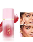 AKARY Soft Cream Blush Makeup, Velvet Mousse Liquid 06 Chocolate