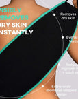 Dermasuri - Deep Exfoliating Back Scrubber - Bath & Shower Back Scrub - Body Exfoliator Scraper Tool - Deep Exfoliation Body Cleaner for Shower - 27" Long, 8" Wide