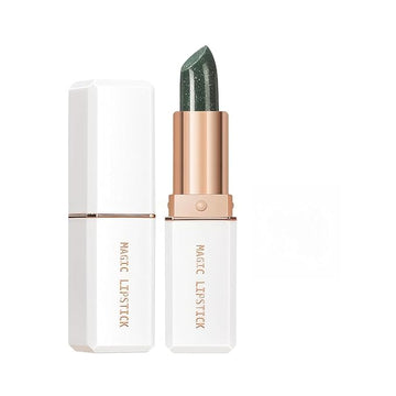 Color Changing Lipstick, 6-Colors Lip Stain Temperature Activated Vegan Formula, Magic Lipstick Long-Lasting, Nourishing, Cruelty-Free & Vegan #dark green