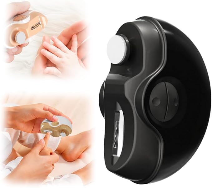 3 in 1 Electric Polishing Automatic Nail Clippers, 2026 New Automatic Nail Trimmer Clippers for Fingers and Toes with 2 Adjustable Speeds, Electric Toe Nail Cutter for Thick Toenails Seniors (Black)