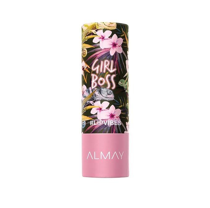 Almay Lip Vibes Lipstick with Vitamin E Oil & Shea Butter, Matte Finish, Hypoallergenic, Girl Boss, 0.14 Oz