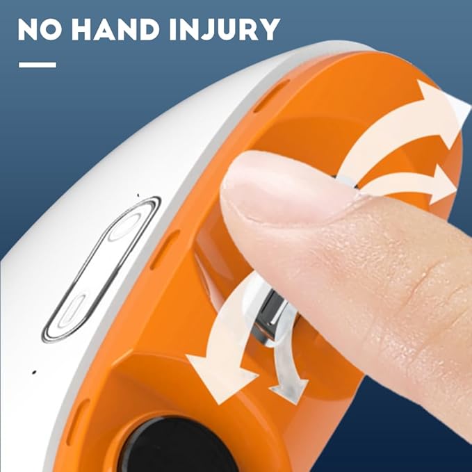 Electric Automatic Nail Clipper Trimmer,2025 New 2 in 1 Rechargeable Fingernail File Grinder Cutte for Trimming Polishing Nails,Multifunctional Manicure Polisher with LED for Baby Adults Senior (1Pcs)