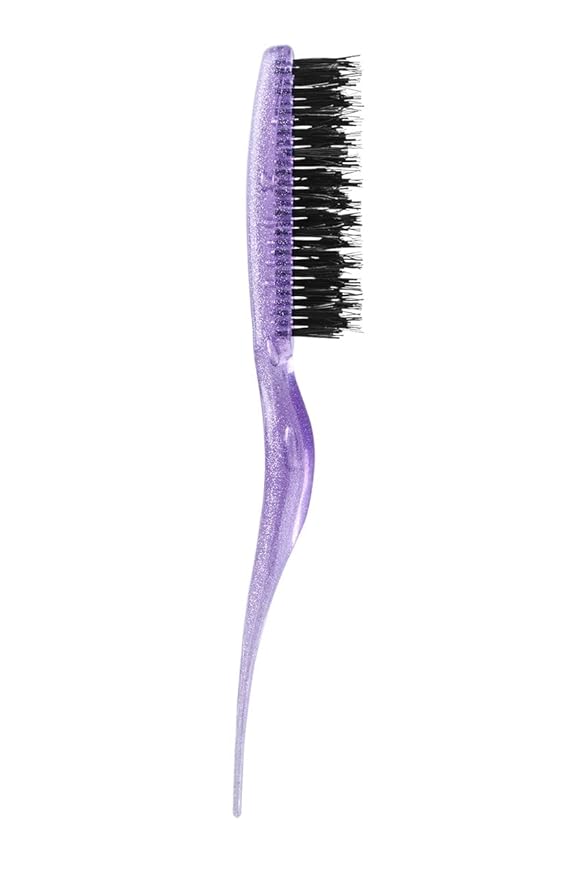 Cricket Amped Up Teasing Hair Brush - Adds Major Volume and Shine, Heat Resistant, Ideal for Slick Back, Updos, and Detangling All Hair Types, Ergonomic Handle and Sectioning Tip, 4 Pack Sparkle
