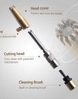 ROYAL [Made in Korea] Premium Nose Hair Trimmer for Men Freikugel, Manual, Battery-Free, Brass & Stainless Steel, Waterproof, Painless with a Patented Mechanism ET-32