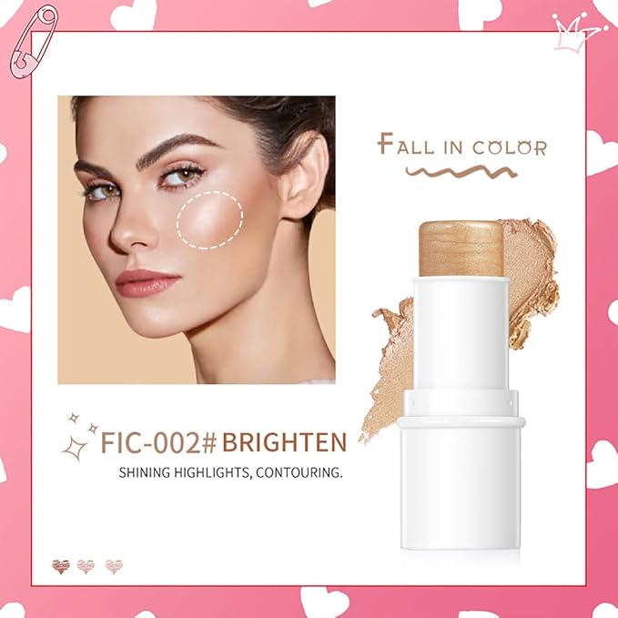 Makeup Sticks Set, Matte Cream Blush Stick for & Moisturizer)