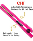 CHI Tourmaline Ceramic Series Flat Iron, Hair Straightener For Silky Smooth Hair, Ideal For Straightening Or Curling Hair, 1" Iron, Pure Pink