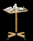 Colden Salon Tray, Salon Rolling Tray Cart with Wheels, Tattoo Tray Adjustable Color Tray（Gold）