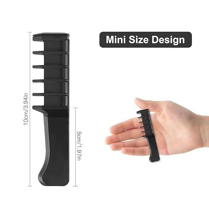 MSDADA New Hair Chalk Comb Temporary Hair Color Dye for Girls Kids with Light Color Hair, Washable Hair Chalk for Girls Age 4 5 6 7 8 9 10 Birthday Cosplay DIY, Christmas, New Year (Black & White)