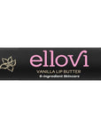 Ellovi Natural Lip Butter Lip Balm - Vanilla - Pure Enough to Eat - Made With Just 6 Vegan Ingredients - 100% Natural & Organic Moisturizing Lip Care for All Day Hydration (Single)