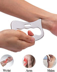 Stainless Steel Gua Sha Scraping Massage Tool-Muscle Scraper - Soft Tissue Mobilization,Physical Therapy for Back, Legs, Arms (Large)
