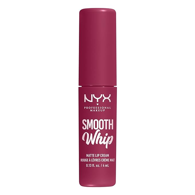 NYX PROFESSIONAL MAKEUP Smooth Whip Matte Lip Cream, Long Lasting, Moisturizing, Vegan Liquid Lipstick - Fuzzy Slippers (Warm Plum)