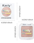 evpct Champagne Shimmer Single Eyeshadow Palette, Rose Gold Ice Pink Nude Glitter Cream Eye shadow Palette Singles Brightener Makeup for Older Women, High Pigment Waterproof Monochrome Mini Eyeshadow