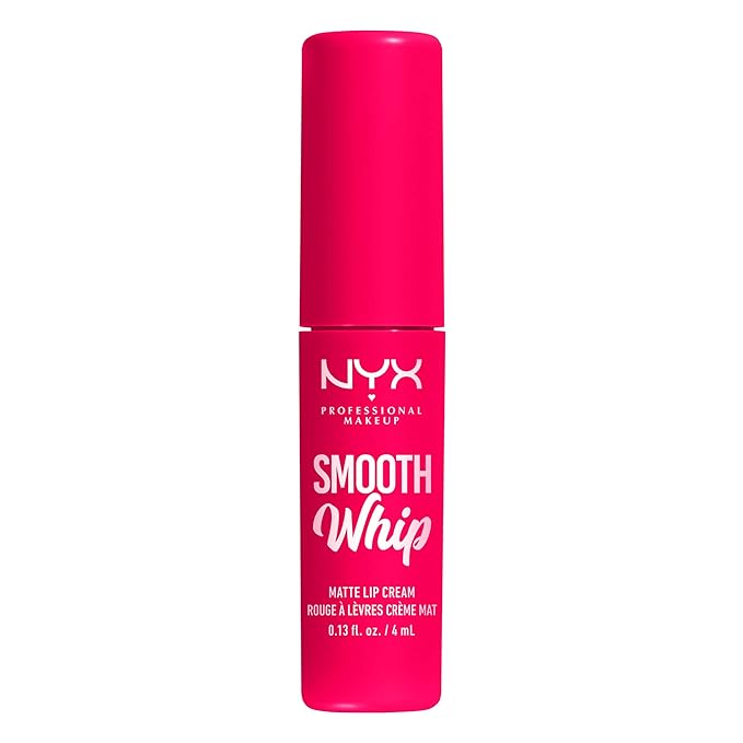 NYX PROFESSIONAL MAKEUP Smooth Whip Matte Lip Cream, Long Lasting, Moisturizing, Vegan Liquid Lipstick - Pillow Fight (Hot Fuschia)