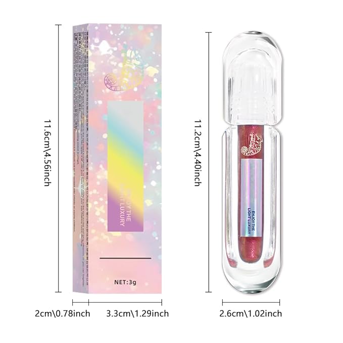 AMY'S DIARY Duochrome MultiChrome Chameleon Liquid Metallic Eyeshadow, High-Impact Multi-Dimensional Finish,Pink Red Silky Smooth and High Pigment Holographic Glitter Eyeshadow Makeup (04#)