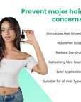 Anveya Rosemary Mint Hair Oil | Hair Oils for Hair Growth & Dandruff Control | Rosemary Oil for Hair Growth & Hair Care | Smoothens Dry Scalp, Reduces Hair Fall & Split Ends | for Men & Women | 50ml