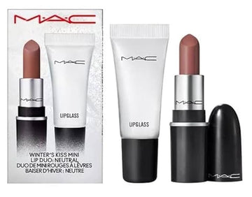 MAC Winters Kiss Lip Duo - Neutral Retro Matte Lipstick Bronx & Mini Lipglass Clear