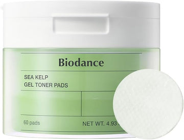 Biodance Sea Kelp Gel Toner Pads, Calming, Soothing, Sebum Control, Hydrating | 4.93 fl.oz.(140g), 60Pads