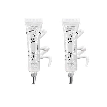 2 Pack Matte Eyeshadow Primer for Oily Lids White Eyeshadow No Crease Eye Primer Makeup Eyeshadow Base Waterproof & Smudge-proof & Long Lasting Cream Liquid Eye-shadow for All Shadows (Set A)