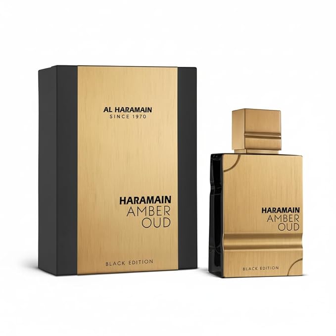 Al Haramain Amber Oud Black Edition Eau de Perfume Spray for Unisex, 2.0 Ounce