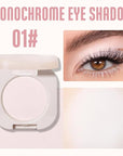 Pressed Single Matte Eyeshadow Palette, Matte nude White Eyeshadow For Old Women, Pigmented Waterproof Sombras Para Ojos, Single Pressed Powder Vegan, Talc, Paraben & Cruelty Free(01)